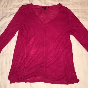 Cable & Gauge Pink Long Sleeve Blouse